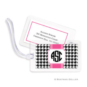 Luggage Tags - Alex Houndstooth Black